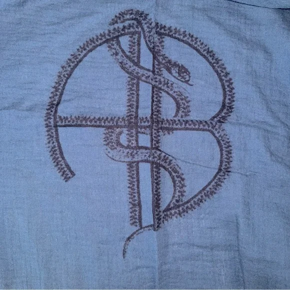 Anine Bing Praia Sarong – Navy Snake Link Print - Picture 2 of 8